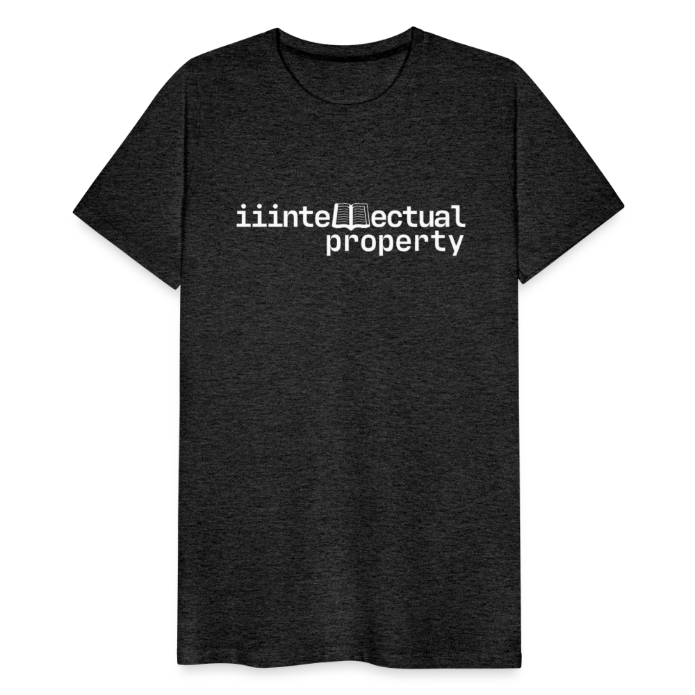 "IIIntellectual Property Big White" Fitted Tee - charcoal grey
