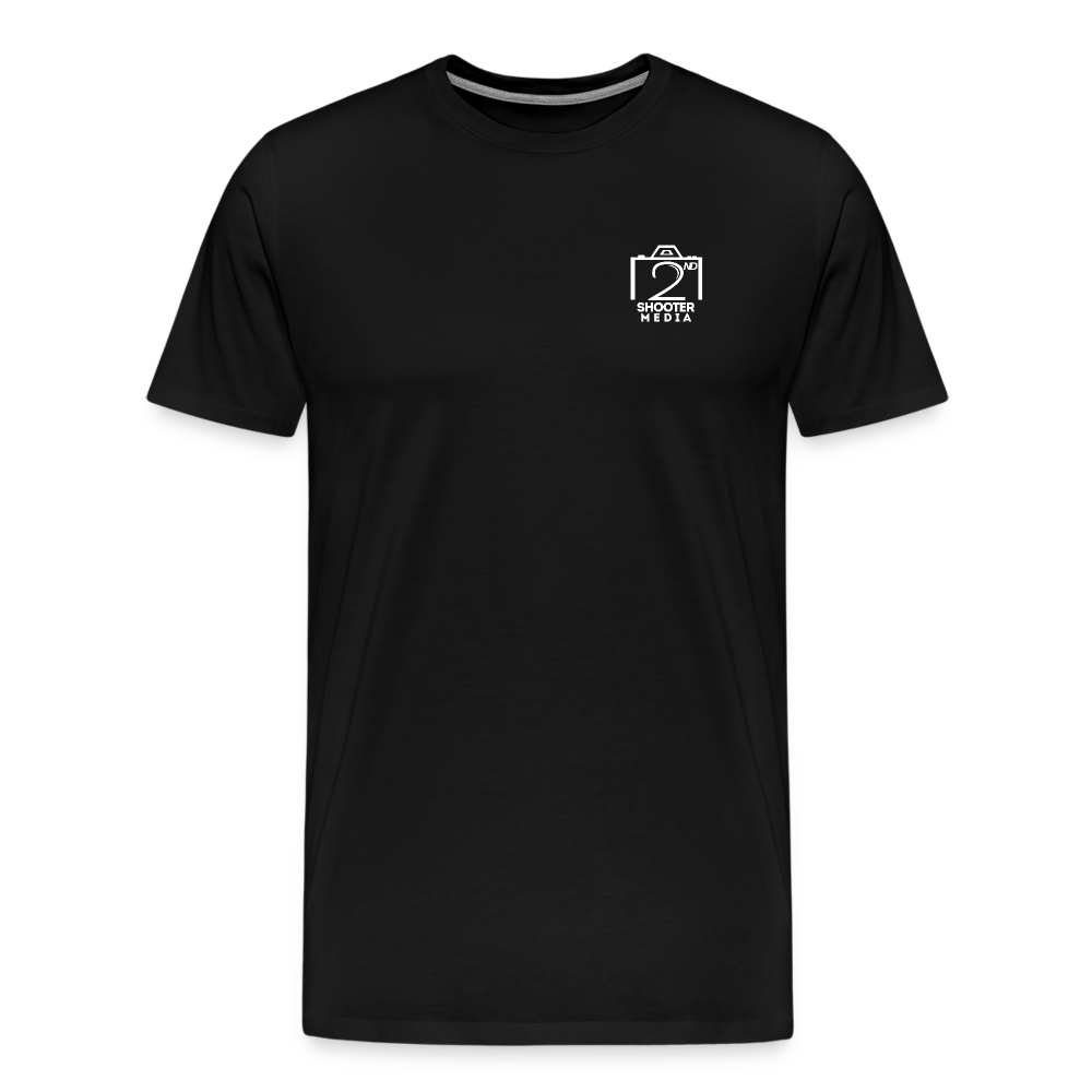 "2nd Shooter White" Fitted Tee (Left) - black