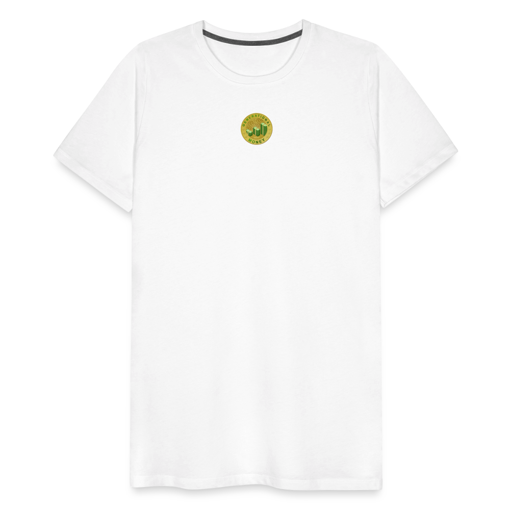 "Generate Wealth Logo" Fitted Tee - white