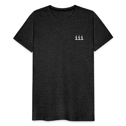 "iii - Intellectual Property White" Fitted Tee - charcoal grey
