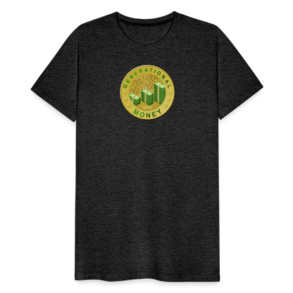 "Generate Wealth Logo Big" Fitted Tee - charcoal grey