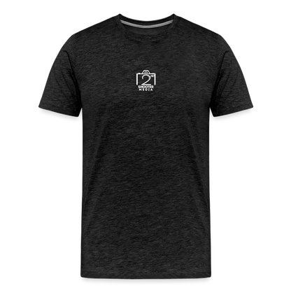 "2nd Shooter White" Fitted Tee - charcoal grey