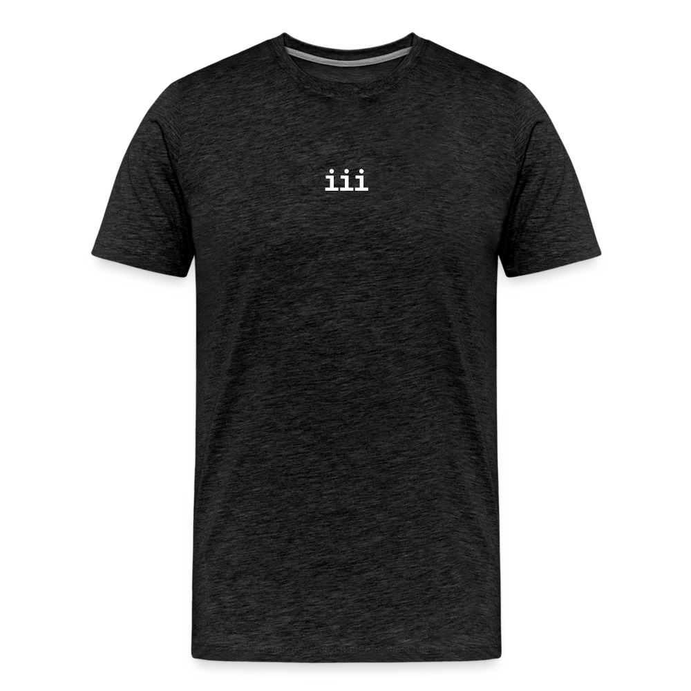 "iii - Intellectual Property White" Fitted Tee - charcoal grey