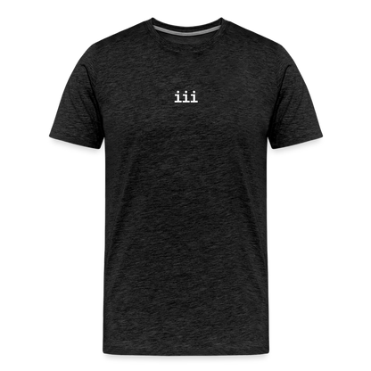 "iii - Intellectual Property White" Fitted Tee - charcoal grey