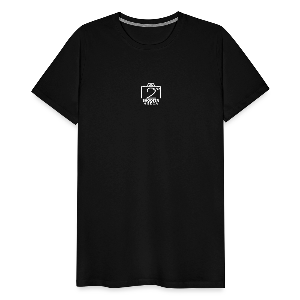 "2nd Shooter White" Fitted Tee - black