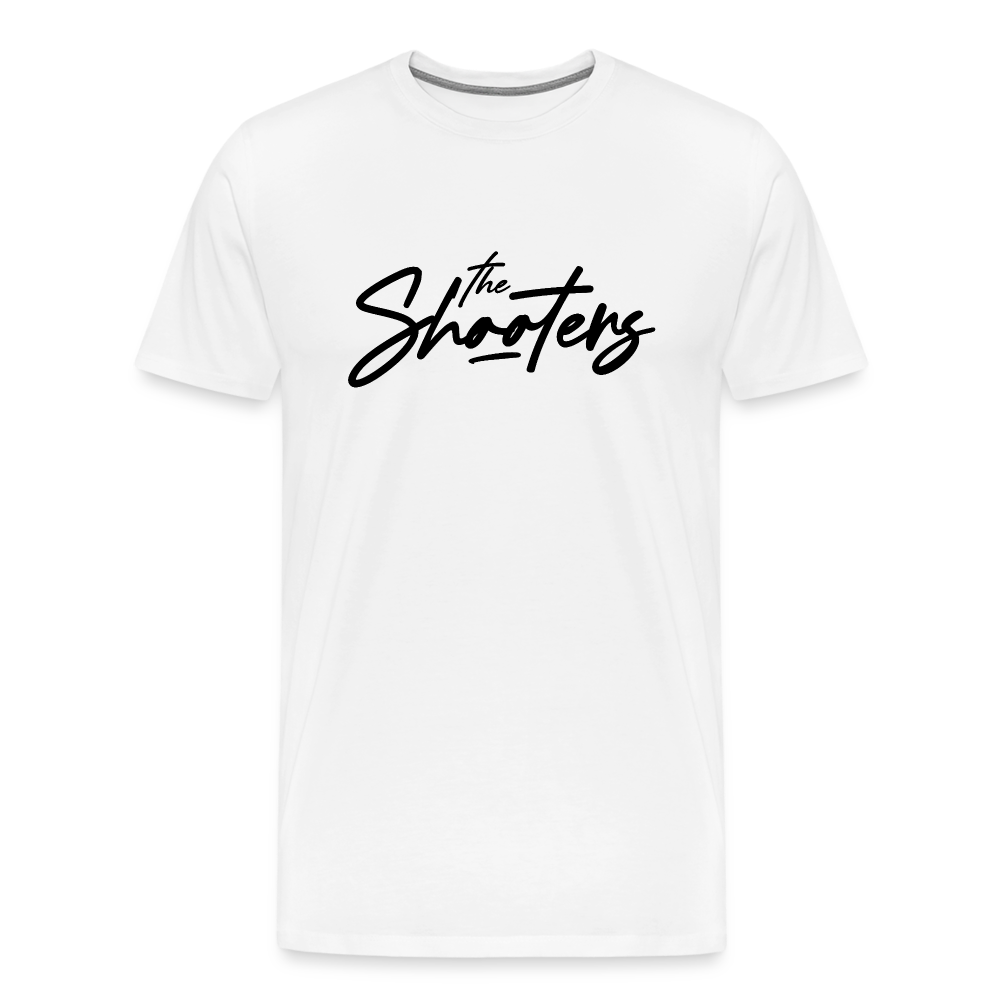 "The Shooters Big Black" Fitted Tee - white