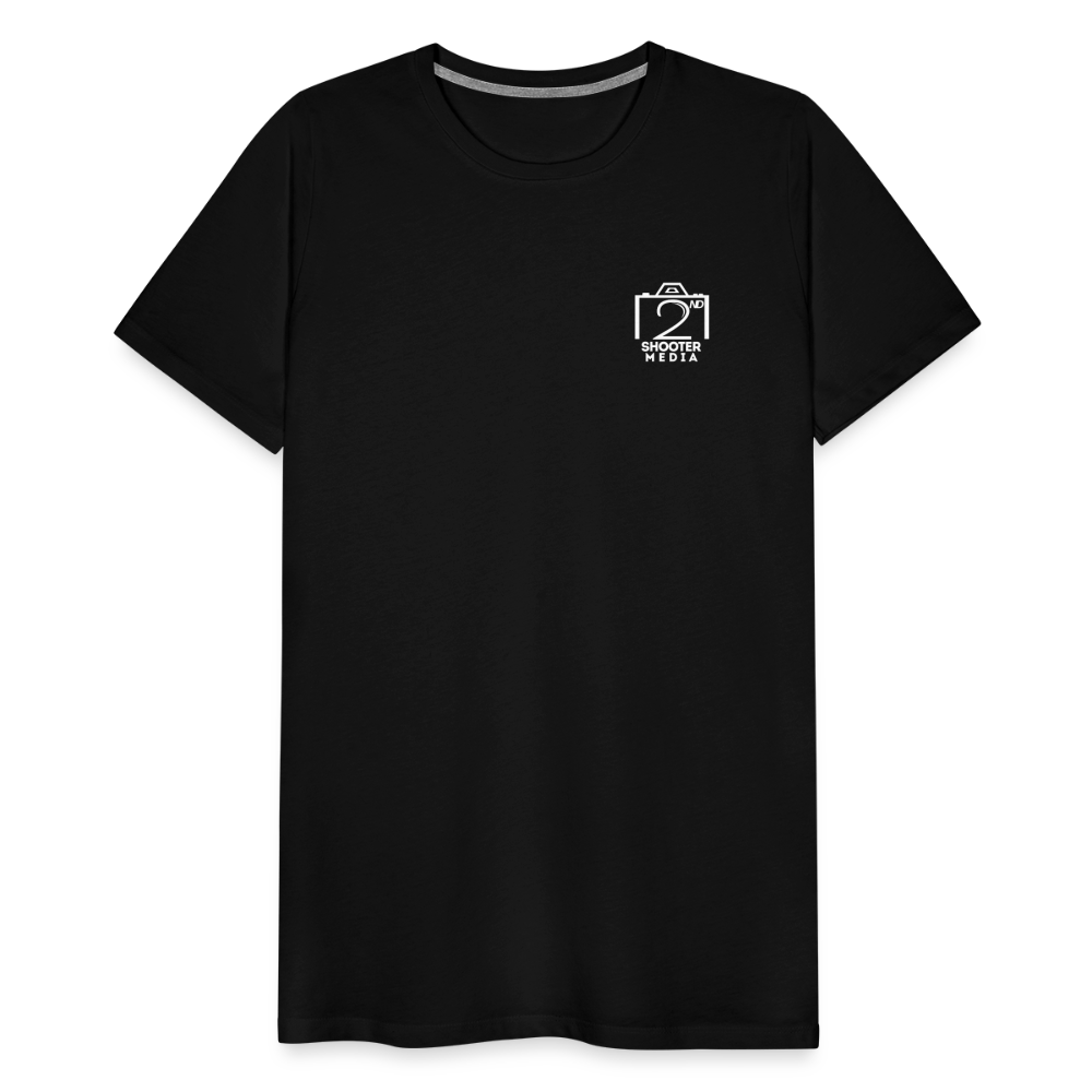 "2nd Shooter White" Fitted Tee (Left) - black