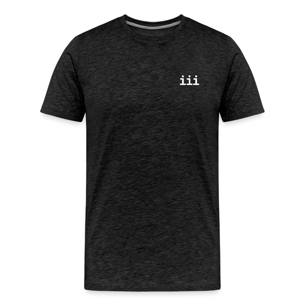 "iii - Intellectual Property White" Fitted Tee - charcoal grey