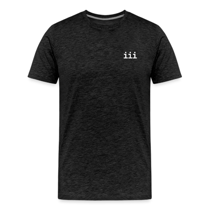 "iii - Intellectual Property White" Fitted Tee - charcoal grey