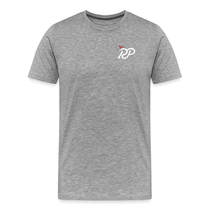 "Royalty" Fitted Tee (Left) - heather gray