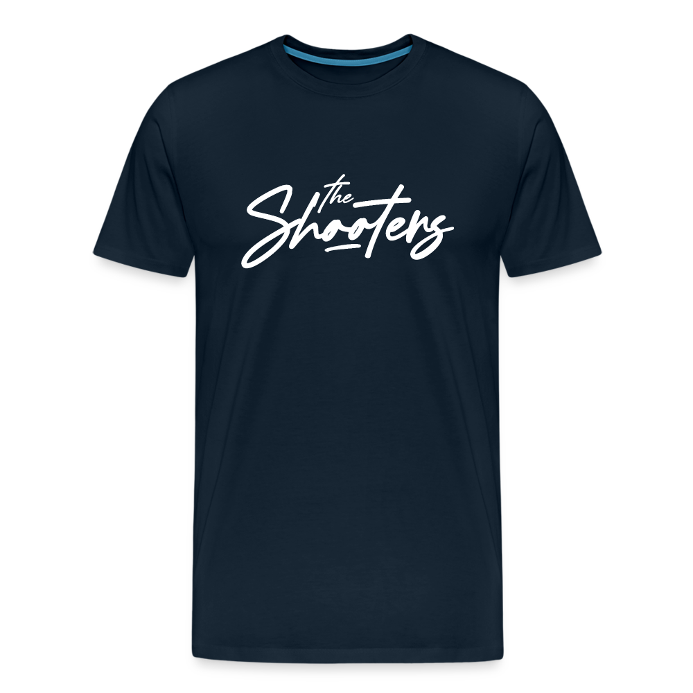 "The Shooters Big White" Fitted Tee - deep navy