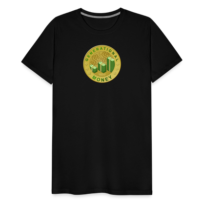 "Generate Wealth Logo Big" Fitted Tee - black