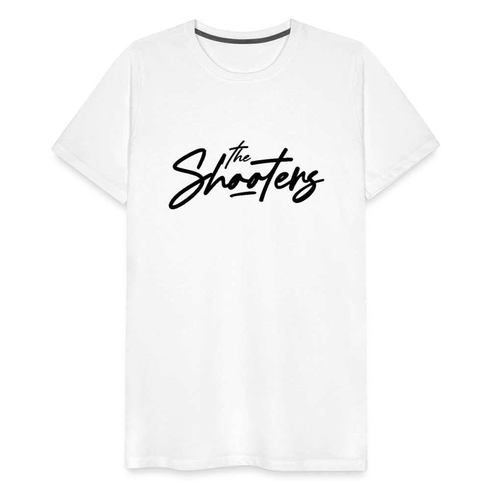 "The Shooters Big Black" Fitted Tee - white