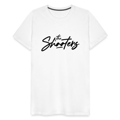 "The Shooters Big Black" Fitted Tee - white