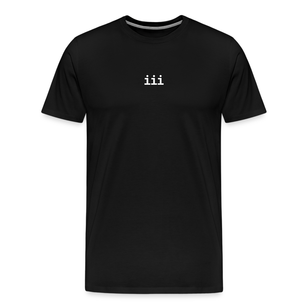 "iii - Intellectual Property White" Fitted Tee - black