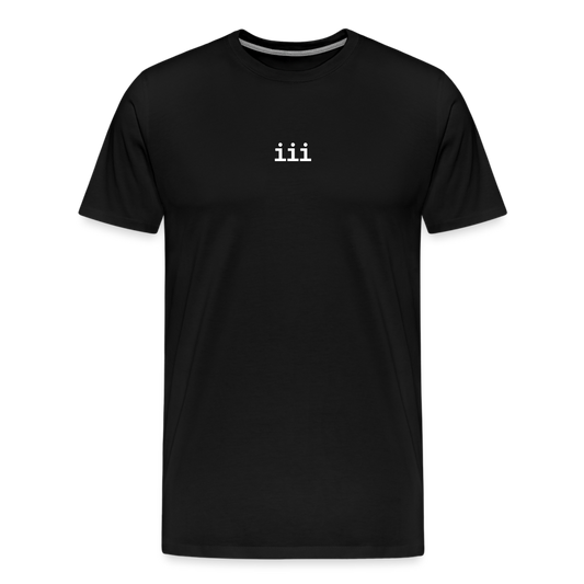 "iii - Intellectual Property White" Fitted Tee - black