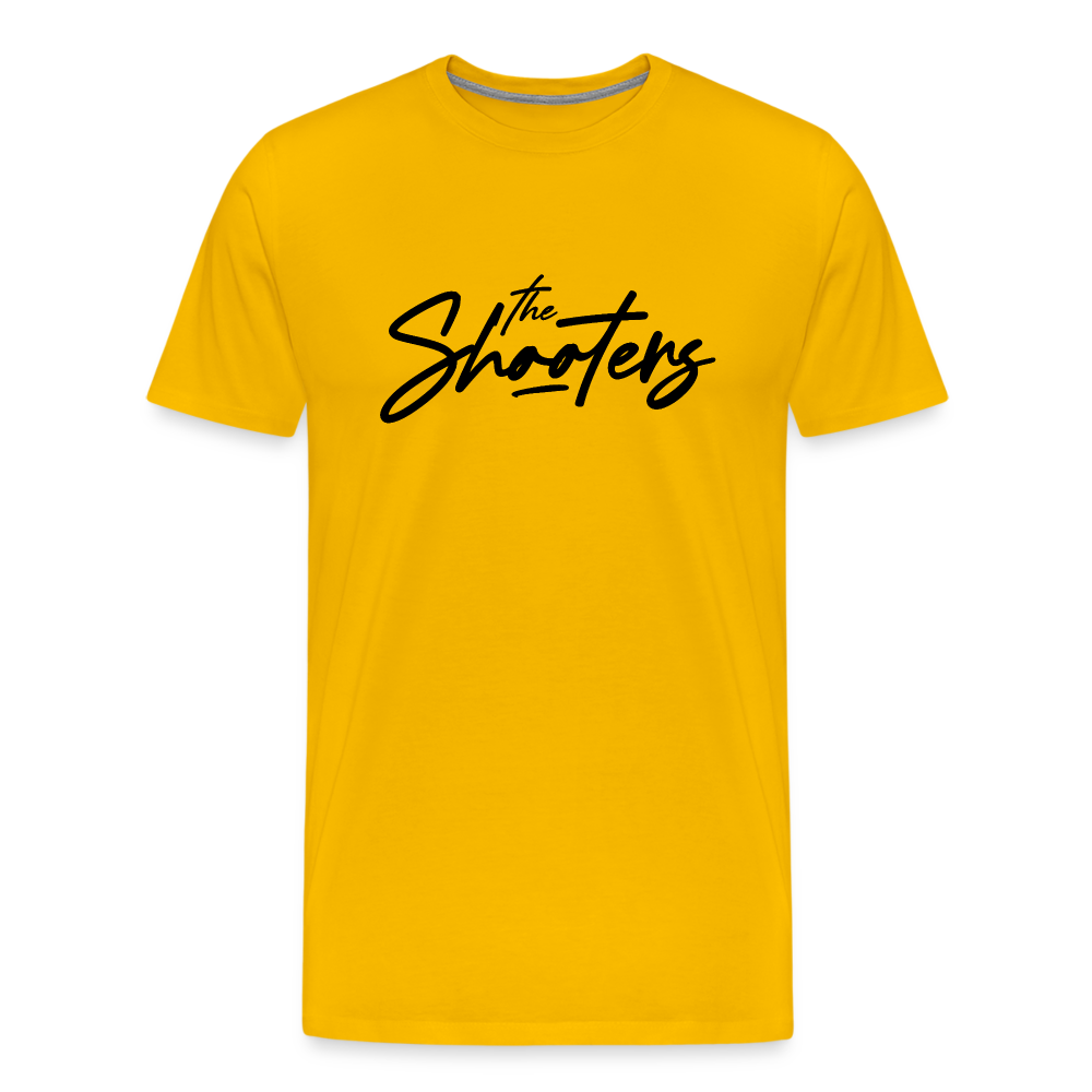 "The Shooters Big Black" Fitted Tee - sun yellow