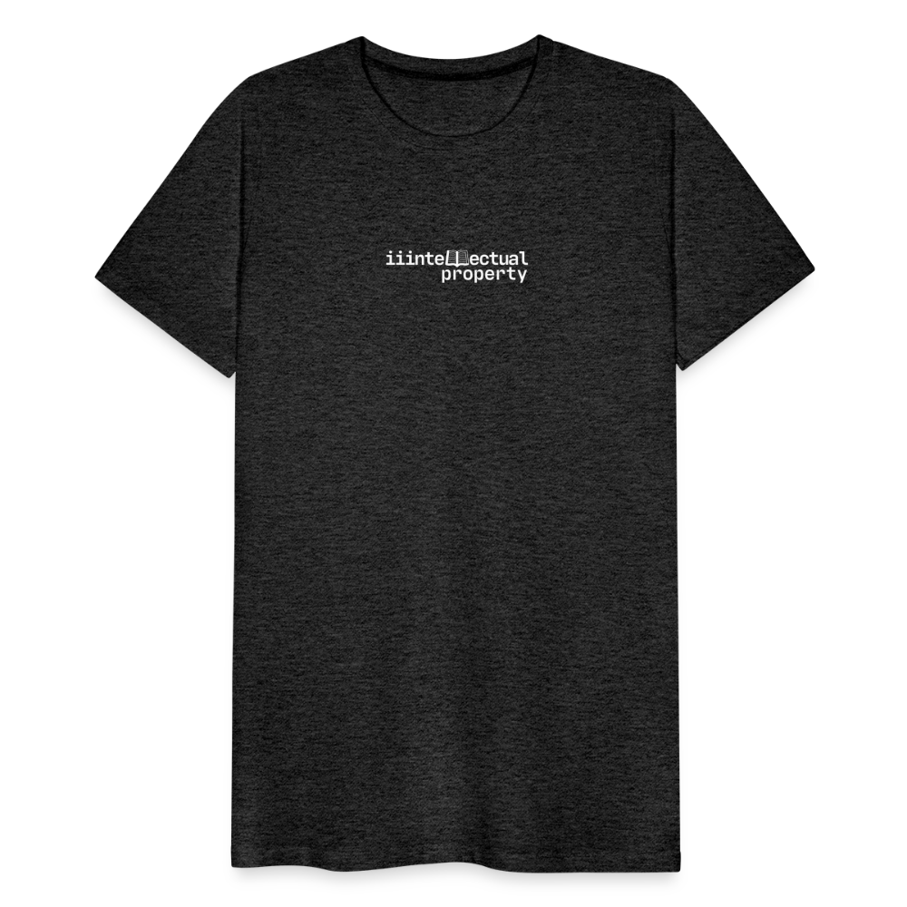 "IIIntellectual Property White" Fitted Tee - charcoal grey
