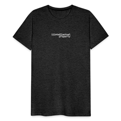 "IIIntellectual Property White" Fitted Tee - charcoal grey