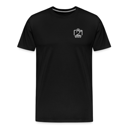 "2nd Shooter White" Fitted Tee (Left) - black