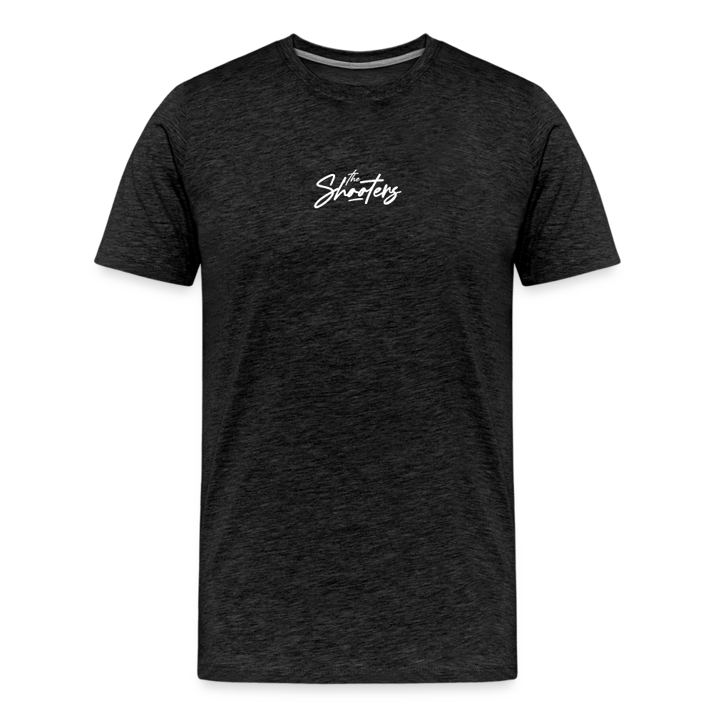 "The Shooters White" Fitted Tee - charcoal grey