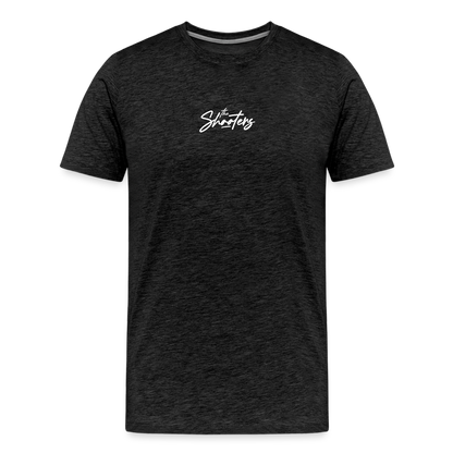 "The Shooters White" Fitted Tee - charcoal grey