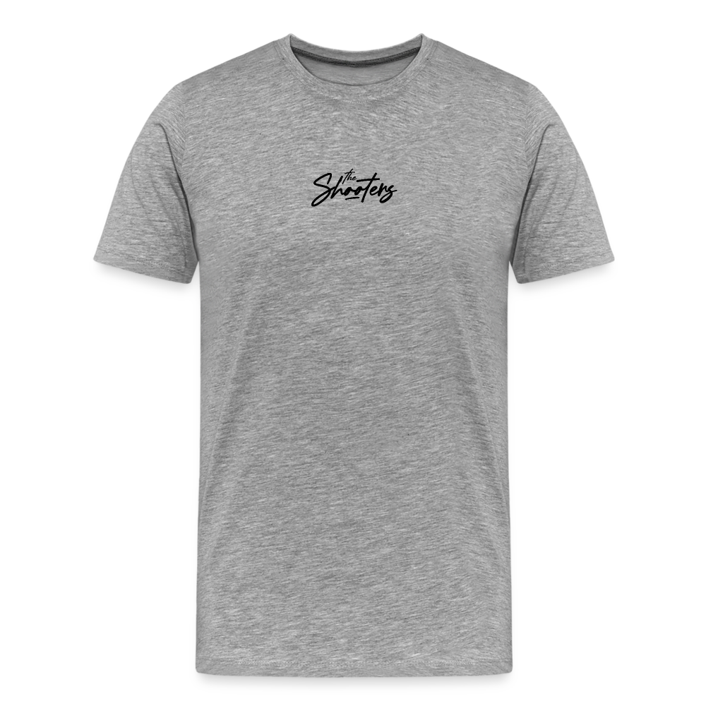 "The Shooters Black" Fitted Tee - heather gray