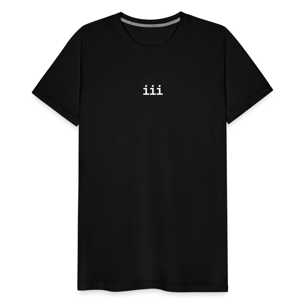 "iii - Intellectual Property White" Fitted Tee - black