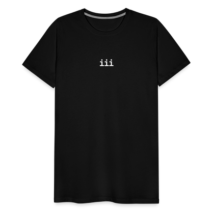"iii - Intellectual Property White" Fitted Tee - black