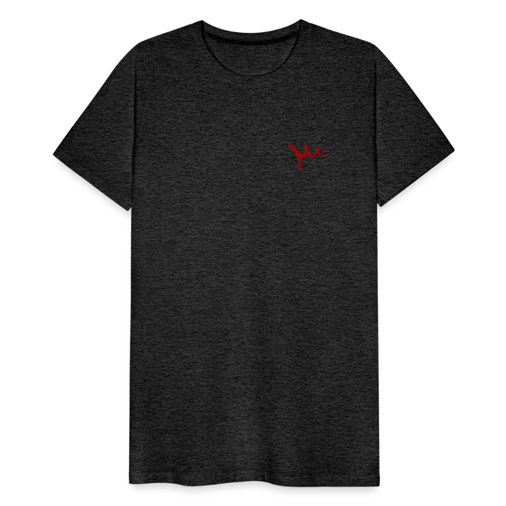 "Royal Crown" Fitted Tee (Left) - charcoal grey