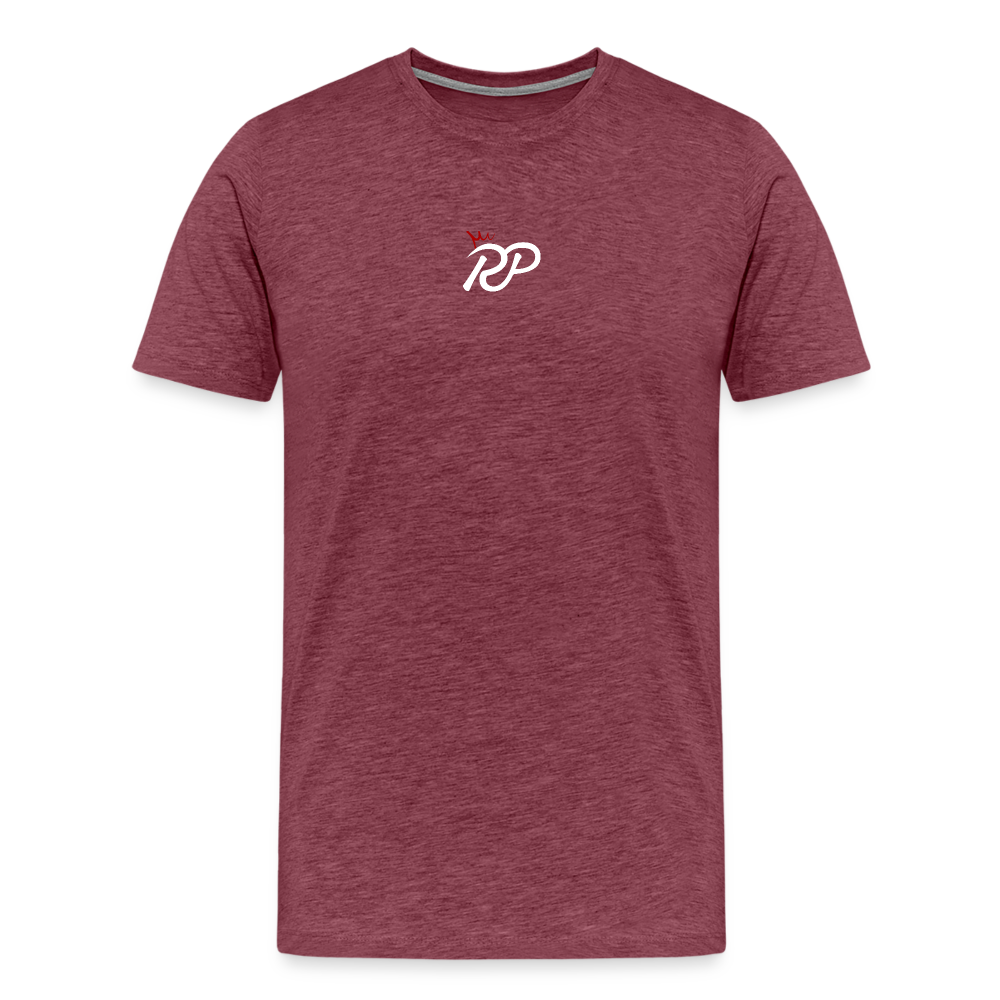 "Royalty" Fitted Tee - heather burgundy
