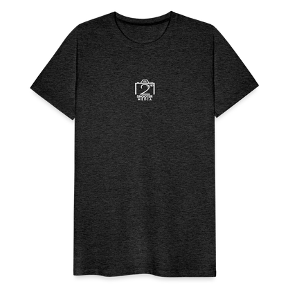 "2nd Shooter White" Fitted Tee - charcoal grey