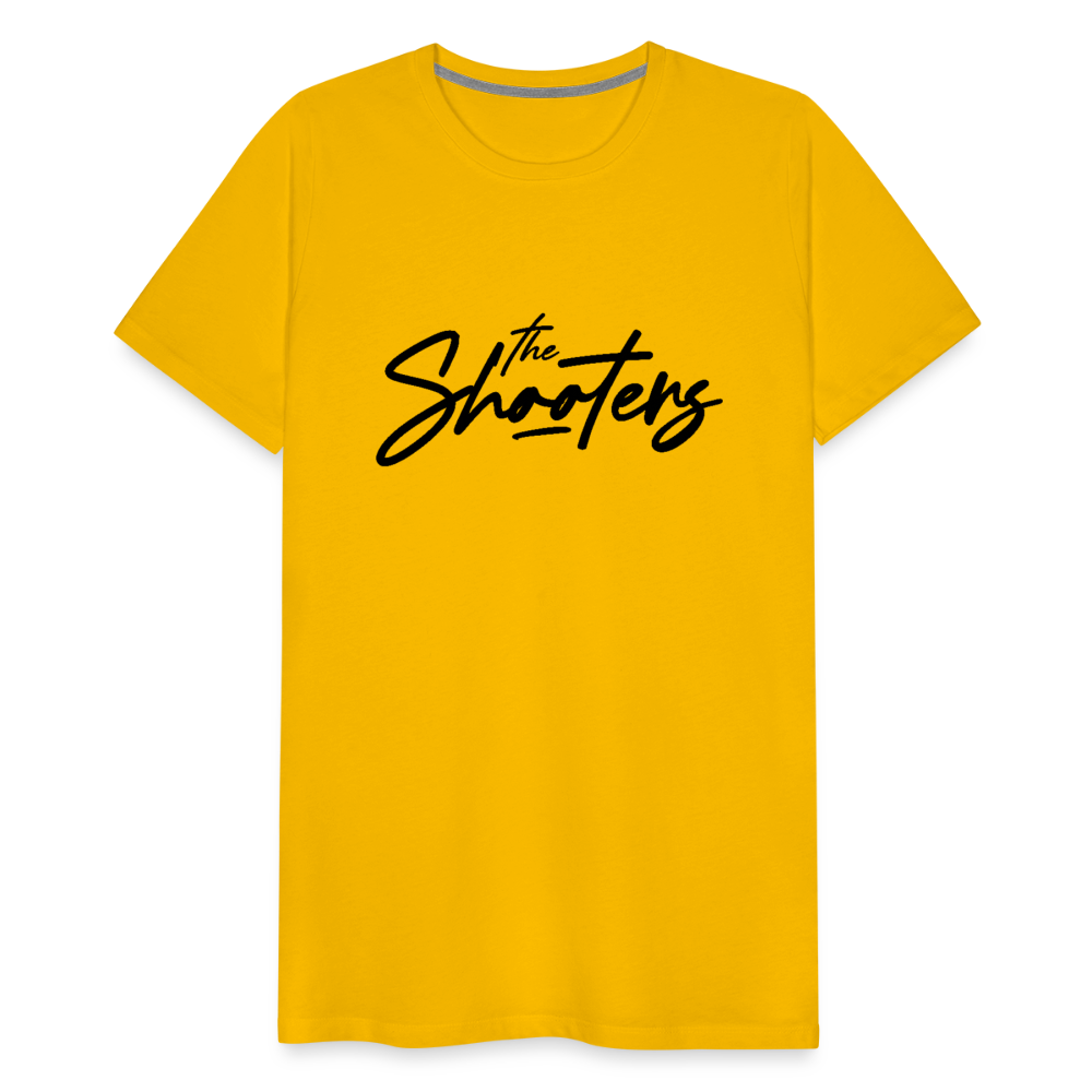 "The Shooters Big Black" Fitted Tee - sun yellow