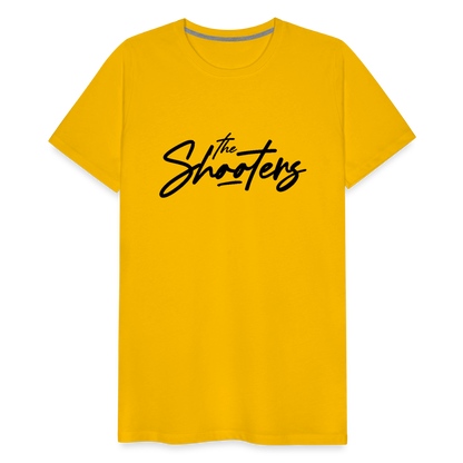 "The Shooters Big Black" Fitted Tee - sun yellow