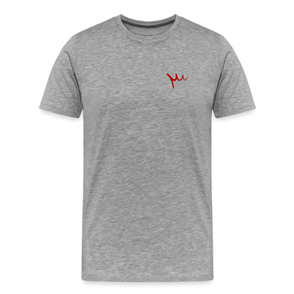 "Royal Crown" Fitted Tee (Left) - heather gray