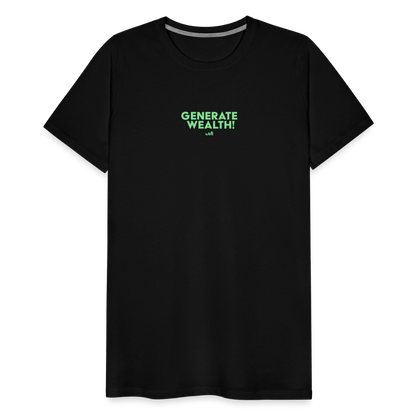 "Generate Wealth Green" Fitted Tee - black