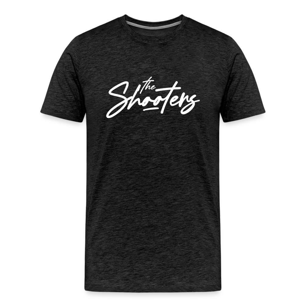 "The Shooters Big White" Fitted Tee - charcoal grey