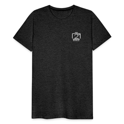 "2nd Shooter White" Fitted Tee (Left) - charcoal grey