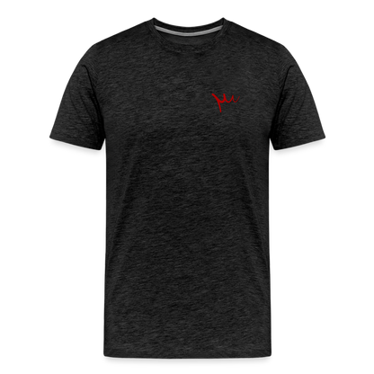 "Royal Crown" Fitted Tee (Left) - charcoal grey