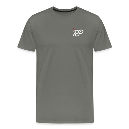 "Royalty" Fitted Tee (Left) - asphalt gray