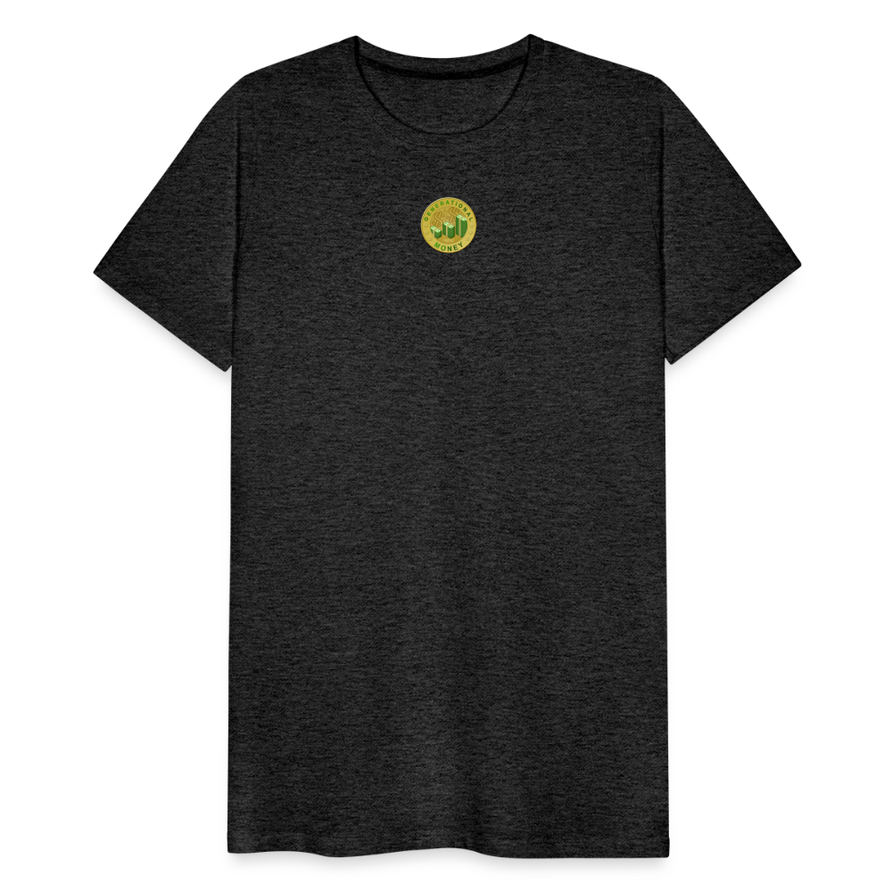 "Generate Wealth Logo" Fitted Tee - charcoal grey