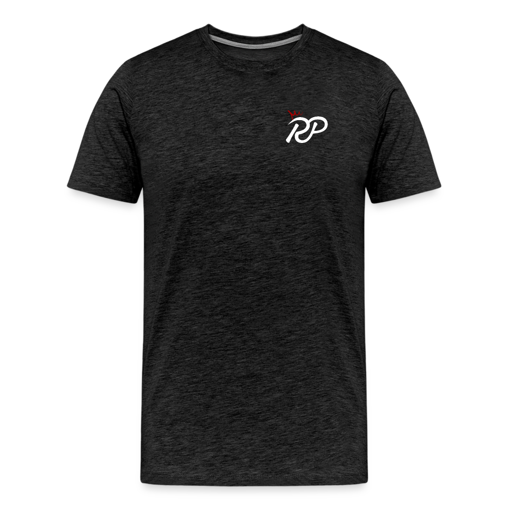"Royalty" Fitted Tee (Left) - charcoal grey