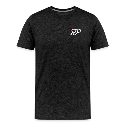 "Royalty" Fitted Tee (Left) - charcoal grey