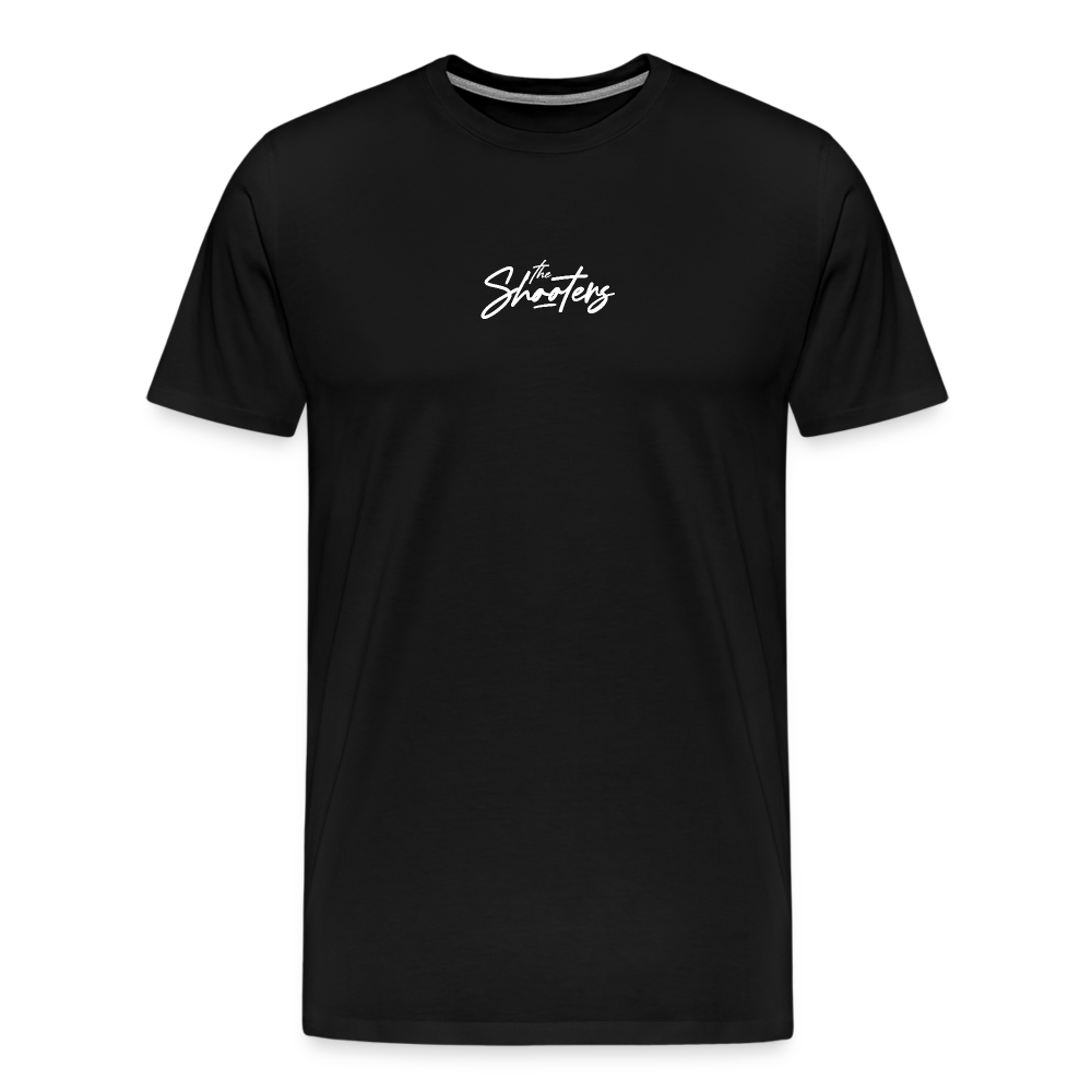 "The Shooters White" Fitted Tee - black