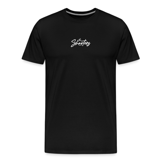 "The Shooters White" Fitted Tee - black