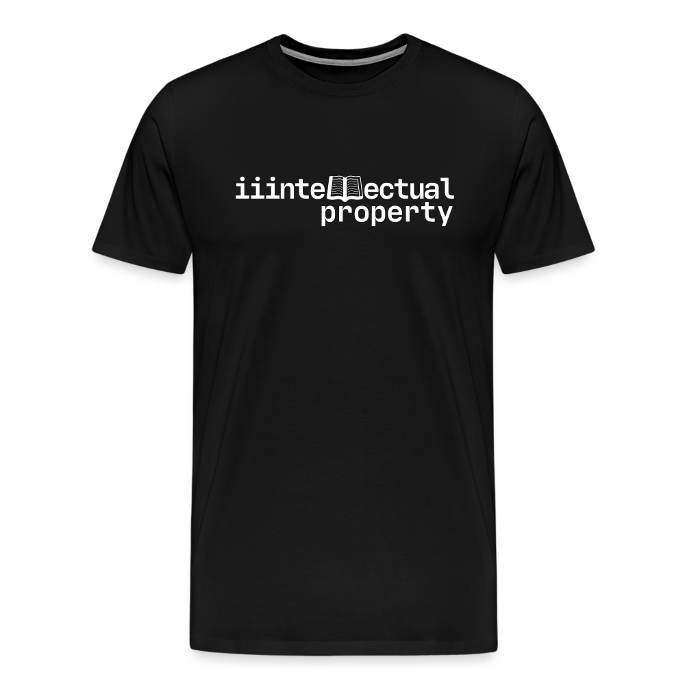 "IIIntellectual Property Big White" Fitted Tee - black