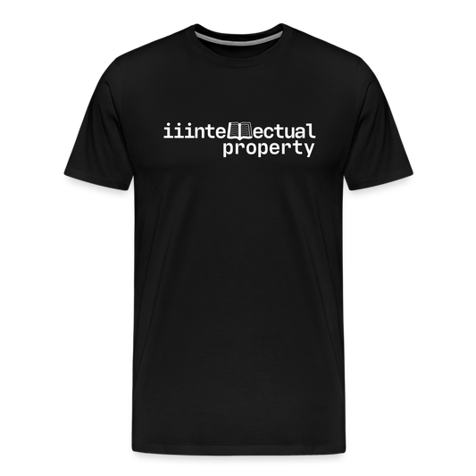 "IIIntellectual Property Big White" Fitted Tee - black