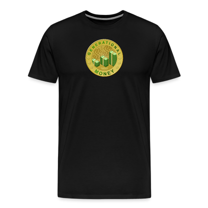 "Generate Wealth Logo Big" Fitted Tee - black