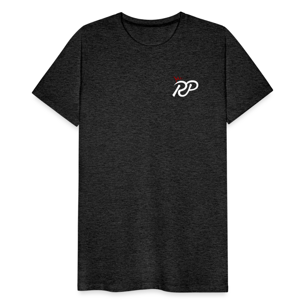 "Royalty" Fitted Tee (Left) - charcoal grey