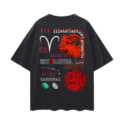 "iii Aries" Drop Shoulder Tee